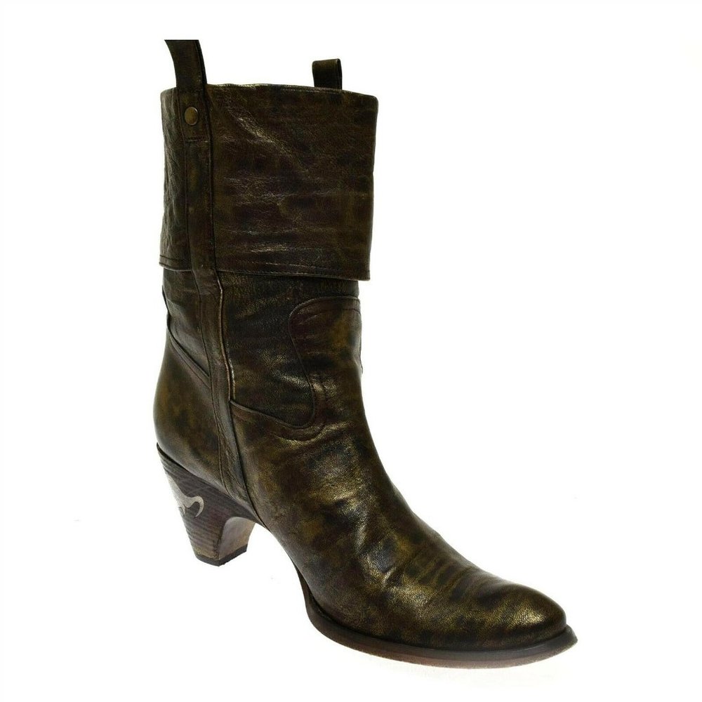 Stylish Brown Ankle Boots - Picture 3 of 5
